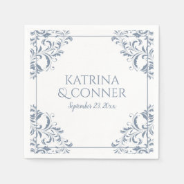 Guardanapo De Papel Elegante Wedding Napkins | Nadine (Azul empoeirado