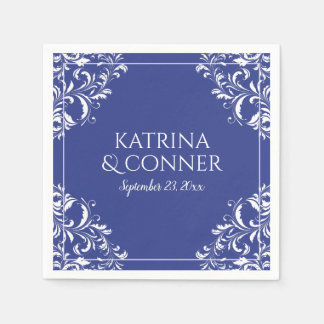 Guardanapo De Papel Elegante Wedding Napkins | Nadine (Azul Real)