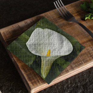 Guardanapo De Papel Elegante White Calla Lily Floral