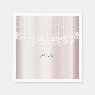 Guardanapo De Papel Elegante White Lace Floral Napkins