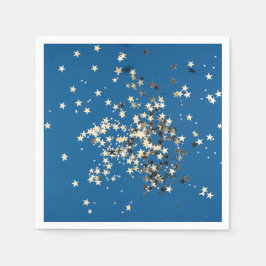 Guardanapo De Papel Elegantes Estrelas Brilhantes Douradas em Guardana