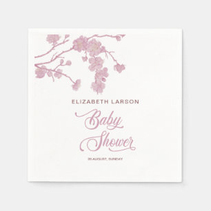 Guardanapo De Papel Elegantes Flores de Cerejeira Sakura Baby Shower B