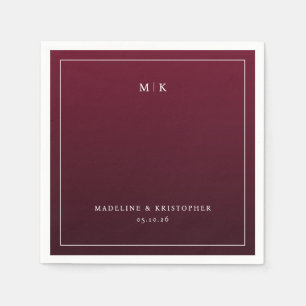 Guardanapo De Papel Elegantes Iniciales Minimalistas em Marrom