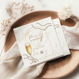 Guardanapo De Papel Elegantes Pérolas de Luxo e Chá de Bebidas com Pro