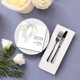 Guardanapo De Papel Elegente Branco Ela é Chá de panela de Casando