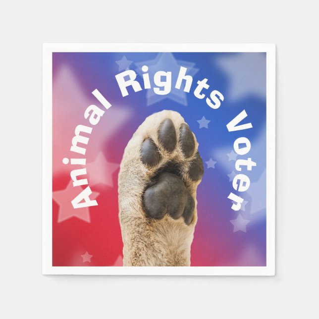 Guardanapo De Papel Eleitor dos Direitos dos Animais (Frente)