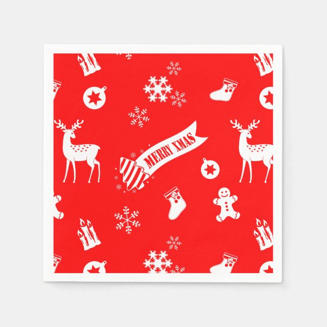 Guardanapo De Papel Elementos do Natal (Frente)