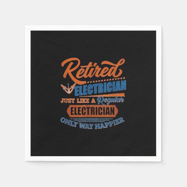 Guardanapo De Papel Elétrico aposentado - Presente elétrico (Frente)