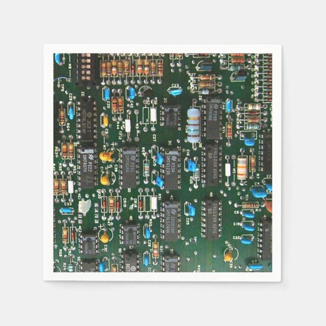 Guardanapo De Papel Eletrônicos do computador Imagem do Conselho do ci (Frente)