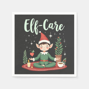 Guardanapo De Papel Elf Care Engraçado Natal Elf Autoatendimento Mágic