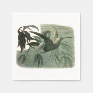 Guardanapo De Papel Elf Fairies Elves Moon Night Bird Voando