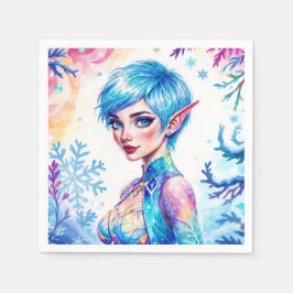 Guardanapo De Papel Elf mágico príncipes de neve