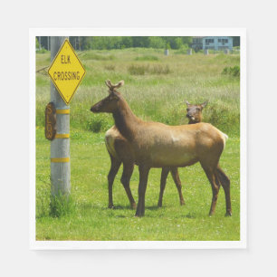 Guardanapo De Papel Elk Crossing California Wildlife