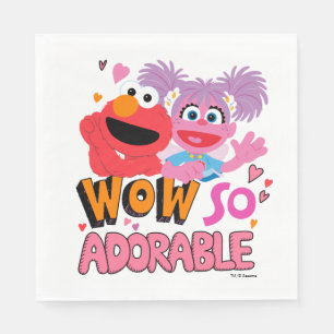 Guardanapo De Papel Elmo & Abby Uau Tão Adorável