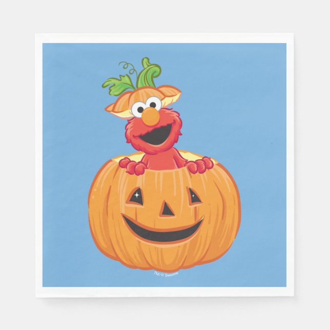 Guardanapo De Papel Elmo | Halloween Jack-O-Lanterna (Frente)