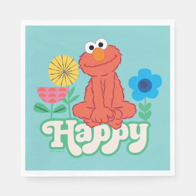 Guardanapo De Papel Elmo Happy! (Frente)