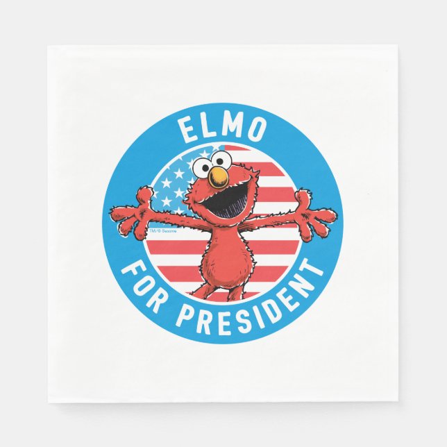 Guardanapo De Papel Elmo para Presidente - Flag (Frente)