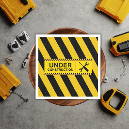 Guardanapo De Papel Em Construção, Chá de fraldas Bulldozer