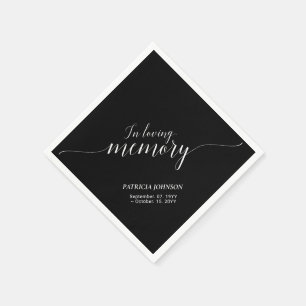 Guardanapo De Papel Em Memória Carinhosa Memorial de Funeral com Gra
