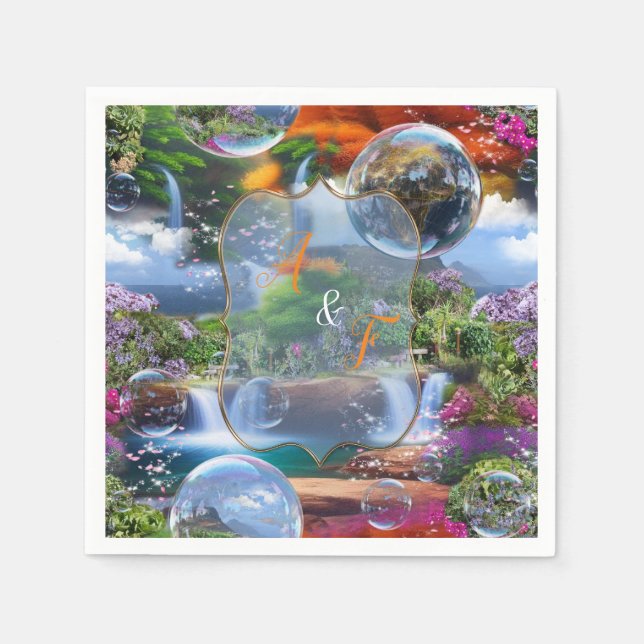 Guardanapo De Papel Em que mundo maravilhoso eu vivo (Frente)