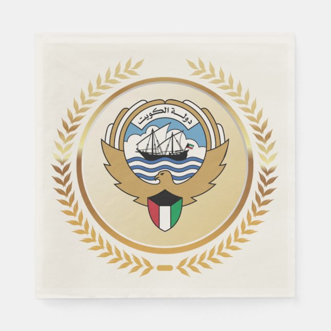 Guardanapo De Papel Emblema do Estado do Kuwait (Frente)