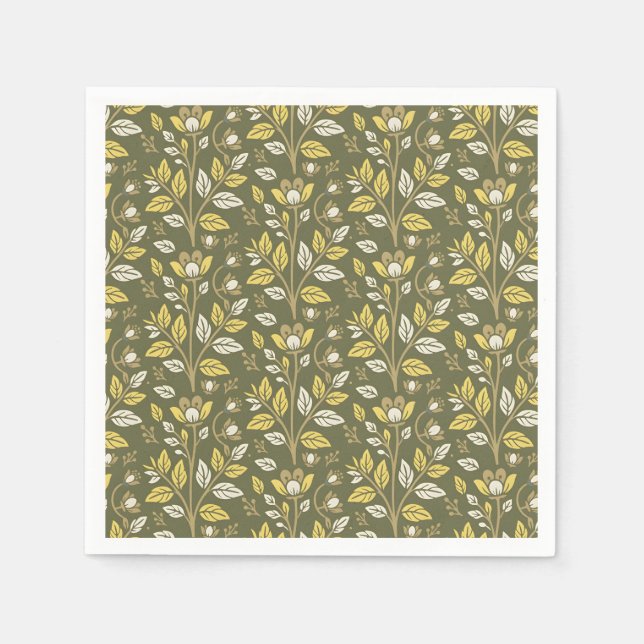 Guardanapo De Papel Embrace Nature with Elegant Floral Patterns (Frente)