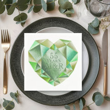 Emerald Watercolor Heart 55º Aniversário de Casame