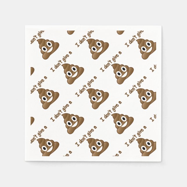 Guardanapo De Papel Emoji Dá Um Poo (Frente)