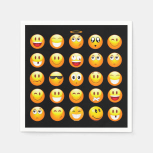 Guardanapo De Papel emojis napkin negro