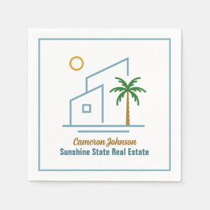 Guardanapo De Papel Empresa Imobiliária Praia Personalizável