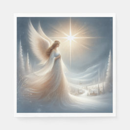 Guardanapo De Papel Enchanted Angel Christmas Party Paper Napkins