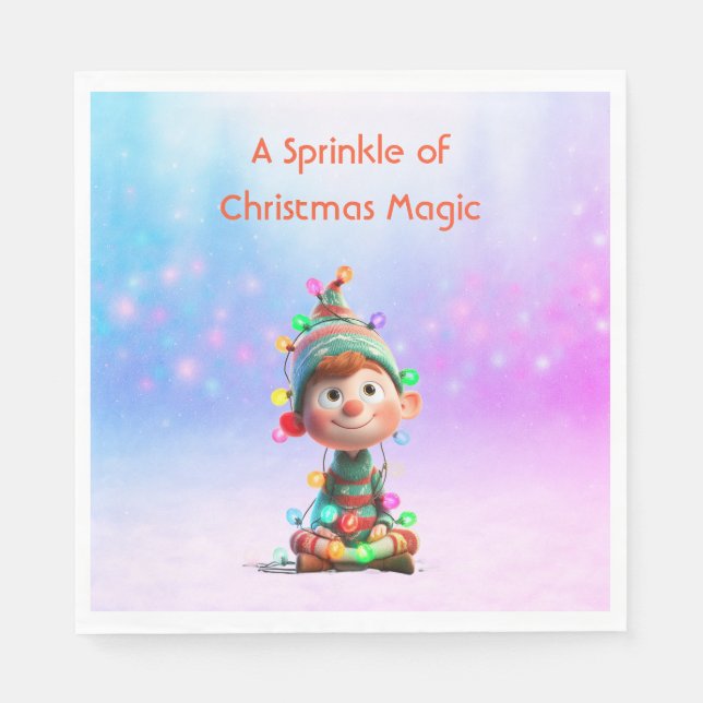 Guardanapo De Papel Enchanted Elf | North Pole Christmas  (Frente)