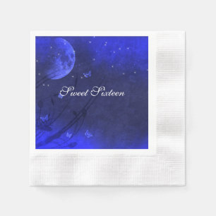 Guardanapo De Papel Enchanted nivelando o costume branco azul do doce