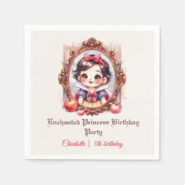 Guardanapo De Papel Enchanted Princess Birthday Invitation Snow White