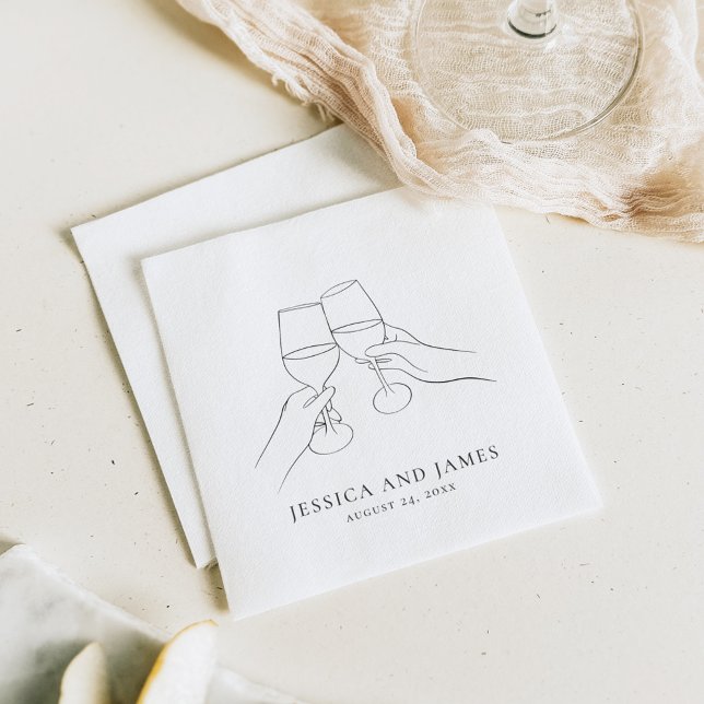Guardanapo De Papel Encontro Chic com Vinho + Casamento (Criador carregado)