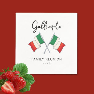 Guardanapo De Papel Encontro da Família da Bandeira Italiana