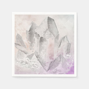 Guardanapo De Papel Energia Amethyst Chakra da cura de cristal do