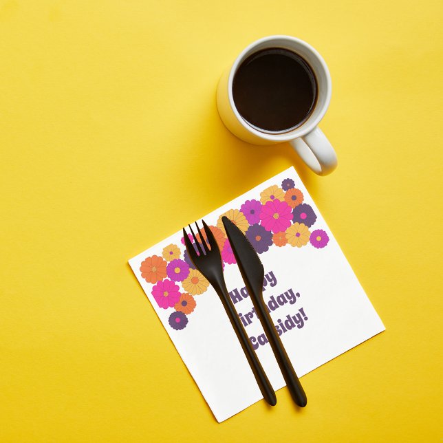 Guardanapo De Papel Energia da Flor de Hippie Puro e Rosa (Criador carregado)