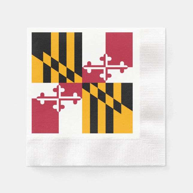 Guardanapo De Papel Ênfase Design do Sinalizador do Estado de Maryland (Frente)
