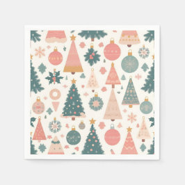 Guardanapo De Papel Enfeites de Natal em Pastel para Árvore de Natal F
