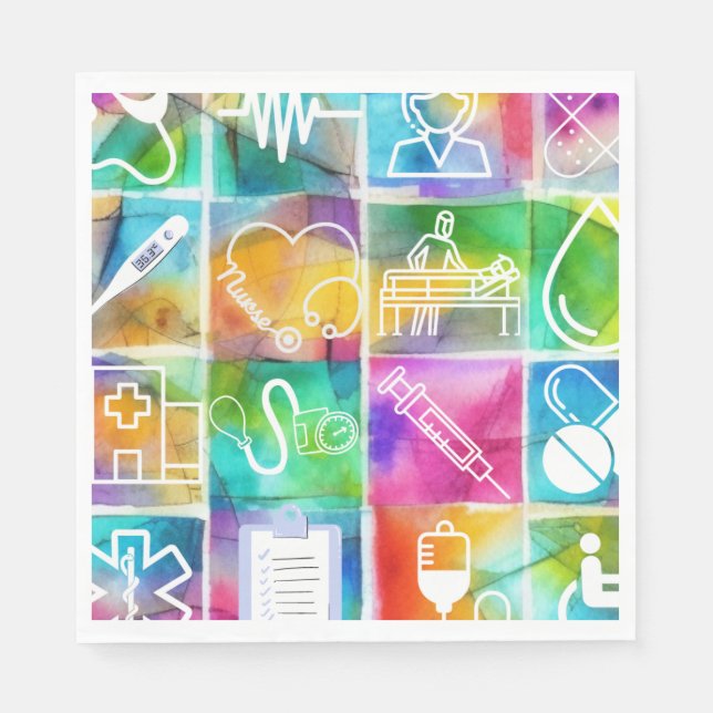 Guardanapo De Papel Enfermeira Amor (Frente)