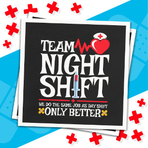 Guardanapo De Papel Enfermeira Apreciação Funny Team Shift Enfermeira