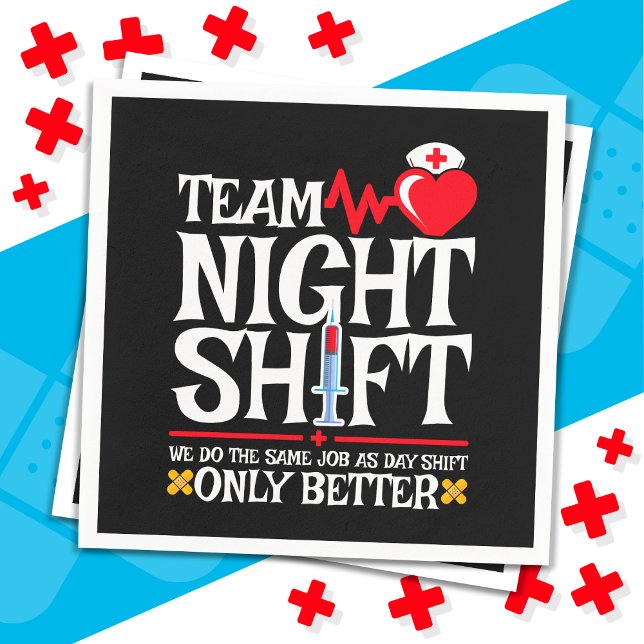 Guardanapo De Papel Enfermeira Apreciação Funny Team Shift Enfermeira  (Criador carregado)