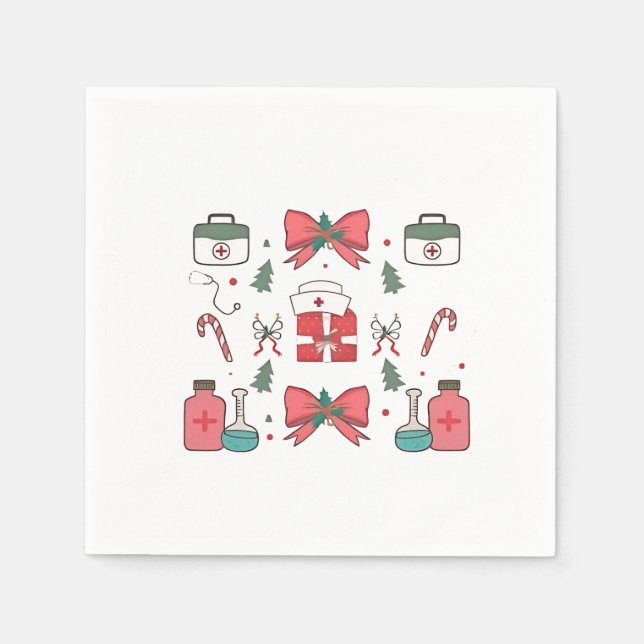 Guardanapo De Papel Enfermeira Coquette Arco Enfermeira Personalizada  (Frente)