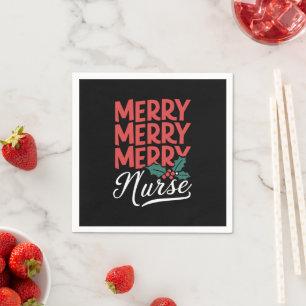 Guardanapo De Papel Enfermeira Natal Alegre Presentes de Enfermagem Fe
