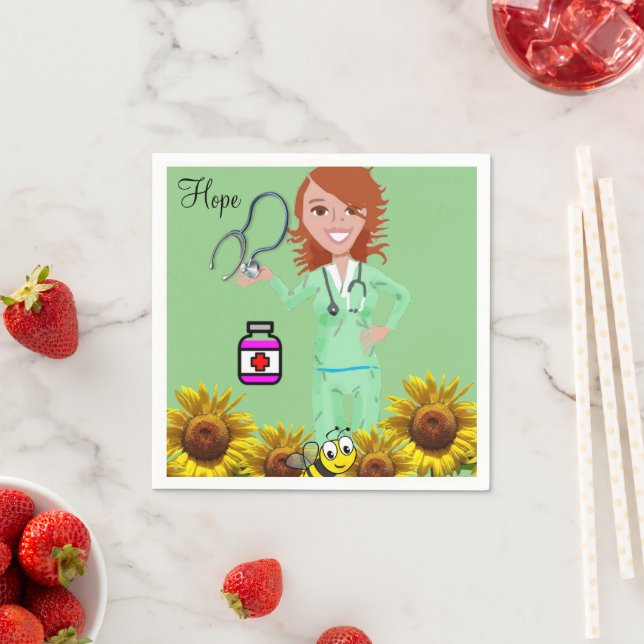 Guardanapo De Papel Enfermeira Sunflower Paper Napkins (Insitu)