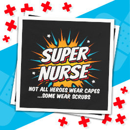 Guardanapo De Papel Enfermeiro Super Herói Enfermeiro Engraçado