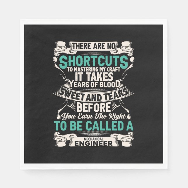 Guardanapo De Papel Engenheiro mecânico do engenheiro (Frente)