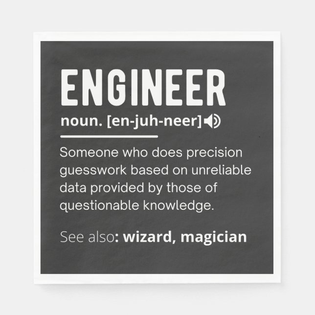 GUARDANAPO DE PAPEL ENGINEER DEFINITION (Frente)