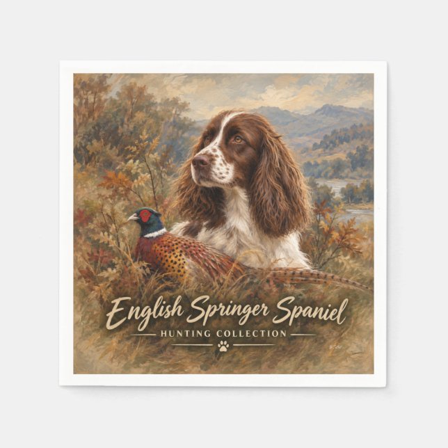 Guardanapo De Papel English Springer Spaniel  (Frente)